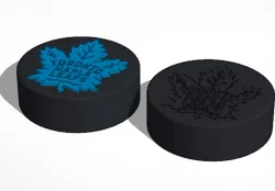 Toronto Maple Leafs NHL Hockey Puck Logo