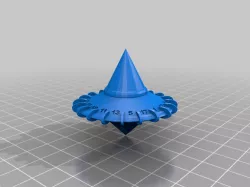Wizard Hat D20 Spinner Embossed Number