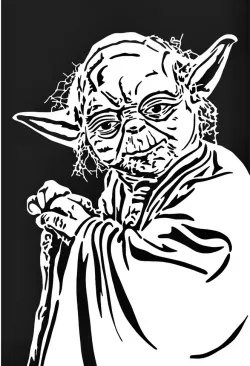 Yoda stencil 3