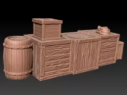 28mm Supply Cluster - Crates Barrels Rope