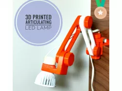 3D Printed Articulating LED Lamp
