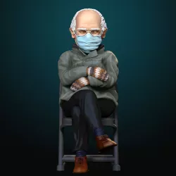 Bernie in Mittens