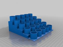 2oz ACRYLIC PAINT BOTTLES HOLDER 4 X 6 3D model 3D printable