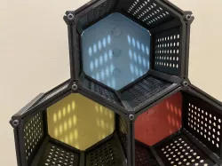 Carbon Inspired Strong Wall Mountable Modular Hex Box