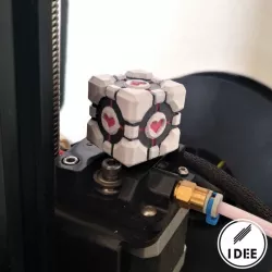 Companion Cube Extruder Knob