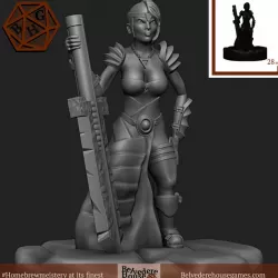 Dwarven Butcher 28mm Support Free