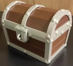 Hinged Treasure Chest with Latch ( Multi Colour )