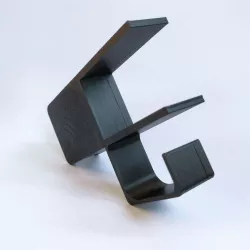 Ikea Linnmon desk bumper + cable hanger.