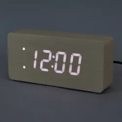 Kmart LED Wooden Alarm Clock Dimmer