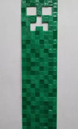 Minecraft Creeper Bookmark - Textured