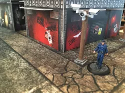 Miniature Surveillance Terrain (Pole, Wall Mount, & Ceilingl Cameras, Exit Sign)