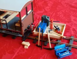 Narrow Gauge 2-Wheeled Railway Trailer With Tools