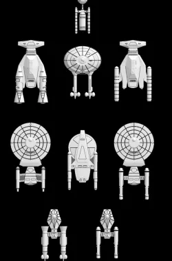 Pre-TOS Federation ships: Star Trek starship parts kit expansion #12