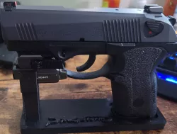 PX4 Storm stand for real handgun with PL Mini 2 tactical light attachment.