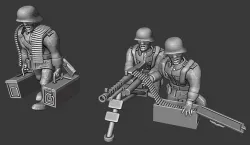 World War Two German Machine Gun Team