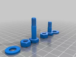 1/4" x 1" and 3/4" - 24 TPI bolts, nuts, and washers