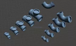 28mm scale Steampunk plumbing pipes