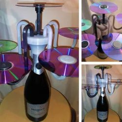 Cupcake Display Stand - made with bottle and CDs