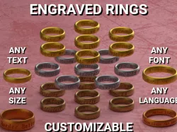 Customizable Engraved Rings