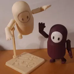 Fall Guy balljoint figure + Tail + Action Base. [Fall Guys]