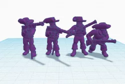 Heroscape: Musketeer 4 (All Poses)