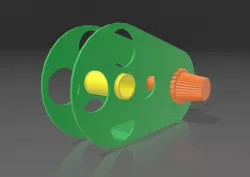 Label reel holder dispenser