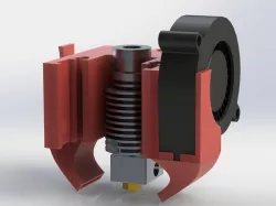 Monoprice MP10 E3DV6 Mount/Dual Fan