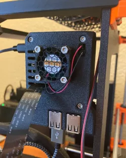 Raspberry Pi3 Case for Prusa MK3S with Light Bar and 30mm Fan