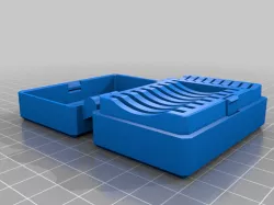 Sd & Micro SD Card Box with better printable hinge