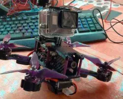 Semi-Flexible Race Quad Frame (built in go pro mount)(bottom mounted battery)