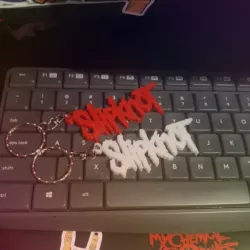 SlipKnoT TEXT Keychain