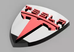 Tesla logo lighted signage for FlashForge AD1 $TSLA