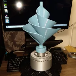 turbine with halbach motor linkage