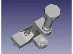 X rail clamp for articulating LED lamp