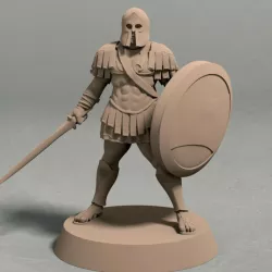 $1.99Realm of Eros soldier with sword and shield pose 1 miniature – STL file
