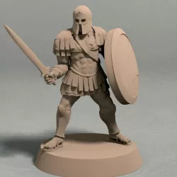 $1.99Realm of Eros soldier with sword and shield pose 3 miniature – STL file