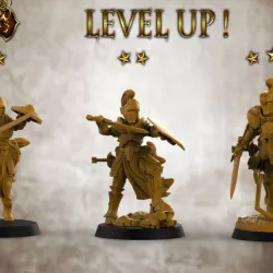 $12.00Level Up Paladins - Female (3x modular 32mm scale miniatures) PRESUPPORTED