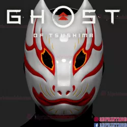 $19.99Japanese Kitsune Fox Mask - Ghost of Tsushima Cosplay Halloween Helmet