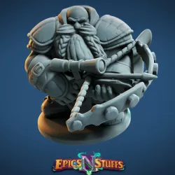 $2.99Dwarven Bowman Miniature - pre-supported