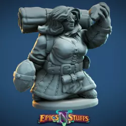 $2.99Dwarven Female Artificer Miniature - pre-supported