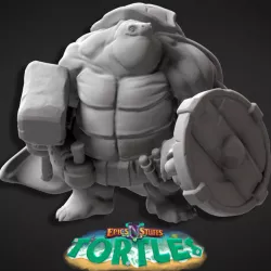 $2.99Tortle Cleric Miniature - Pre-Supported