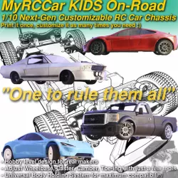 $23.11MyRCCar KIDS On-Road, 1/10 Next-Gen Customizable RC Car Chassis