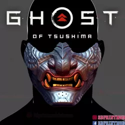 $24.99Ghost of Tsushima - Japanese Oni Samurai Ghost Mask - Cosplay Halloween Helmet