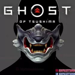 $24.99Ghost of Tsushima Oni Samurai Wolf Mask - Japanese Oni Mask