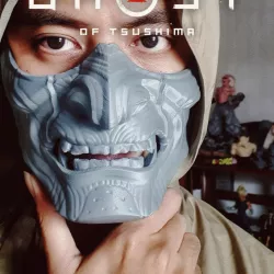 $24.99Oni Samurai Ghost Mask - Ghost of Tsushima - Cosplay Helmet