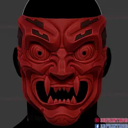 $27.50Cyborg Oni Mask - Japanese Kitsune Demon