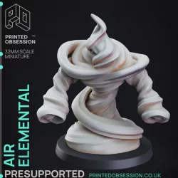 $3.00Air Elemental - DND Miniature - PRESUPPORTED - 32mm Scale