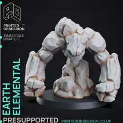 $3.00Earth Elemental - DND Miniature - 32mm Scale - PRESUPPORTED