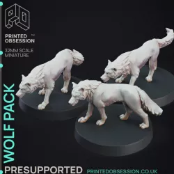 $3.00Wolf Pack - 3 models - PRESUPPORTED - 32mm scale