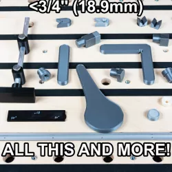 3/4'' / 19mm (18.9mm) Bench Dog Set with Levers, Cams, Stops, etc